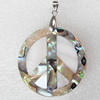 Shell Pendant, 42x58mm, Hole:Approx 4mm, Sold by PC