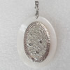 Shell Pendant, 31x51mm, Hole:Approx 4mm, Sold by PC