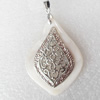 Shell Pendant, 32x53mm, Hole:Approx 4mm, Sold by PC