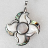 Shell Pendant, 48x63mm, Hole:Approx 4mm, Sold by PC