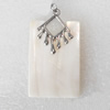 Shell Pendant, 54x31mm, Hole:Approx 4mm, Sold by PC