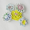 Ceramics Pendants, Mix Style, Flower 35mm-44mm Hole:5mm, Sold by Bag