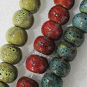 Ceramics Beads, Mix Color, 19x14mm Hole:1.5mm, Sold by Bag