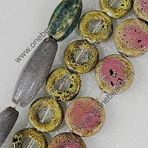 Ceramics Beads, Mix Style, 15mm-26x15mm Hole:1.5mm, Sold by Bag