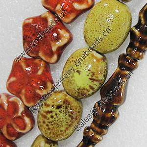 Ceramics Beads, Mix Style, 20mm-32x10mm Hole:1.5mm, Sold by Bag