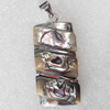 Shell Pendant, 44x18mm, Hole:Approx 4mm, Sold by PC