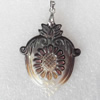 Shell Pendant, 54x35mm, Hole:Approx 4mm, Sold by PC