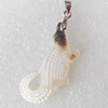 Shell Pendant, 45x20mm, Hole:Approx 4mm, Sold by PC