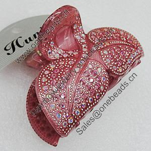 Fashional hair Clip with Acrylic, 72x44mm, Sold by Group