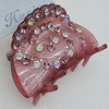 Fashional hair Clip with Acrylic, 75x46mm, Sold by Group