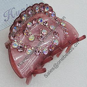 Fashional hair Clip with Acrylic, 75x46mm, Sold by Group