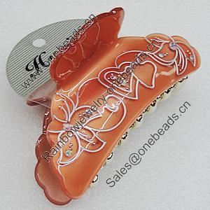 Fashional hair Clip with Acrylic, 94x48mm, Sold by Group