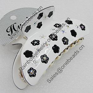 Fashional hair Clip with Acrylic, 86x43mm, Sold by Group