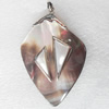 Shell Pendant, 45x66mm, Hole:Approx 4mm, Sold by PC