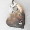 Shell Pendant, 43x62mm, Hole:Approx 4mm, Sold by PC