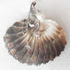 Shell Pendant, 57x56mm, Hole:Approx 4mm, Sold by PC