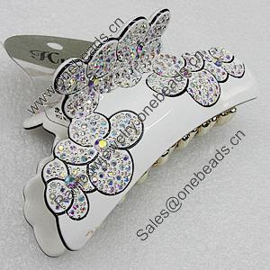 Fashional hair Clip with Acrylic, 97x46mm, Sold by Group