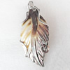 Shell Pendant, 36x87mm, Hole:Approx 4mm, Sold by PC