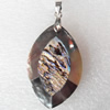 Shell Pendant, 24x45mm, Hole:Approx 4mm, Sold by PC