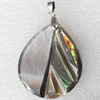 Shell Pendant, 28x45mm, Hole:Approx 4mm, Sold by PC