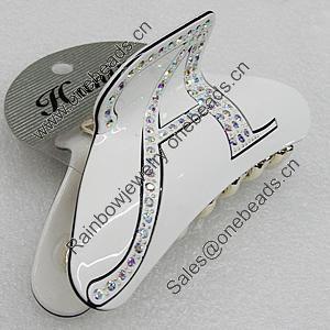 Fashional hair Clip with Acrylic, 92x45mm, Sold by Group