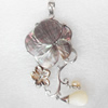 Shell Pendant, 33x80mm, Hole:Approx 4mm, Sold by PC