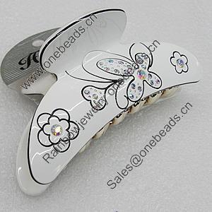 Fashional hair Clip with Acrylic, 100x44mm, Sold by Group