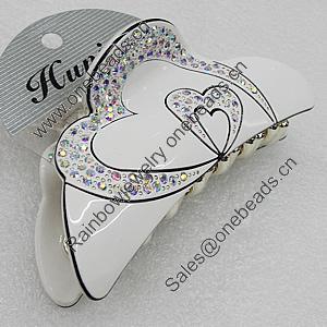Fashional hair Clip with Acrylic, 94x40mm, Sold by Group