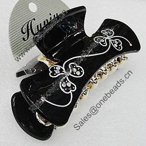 Fashional hair Clip with Acrylic, 96x42mm, Sold by Group
