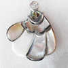 Shell Pendant, 50x51mm, Hole:Approx 4mm, Sold by PC