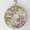 Shell Pendant, 52x63mm, Hole:Approx 4mm, Sold by PC