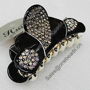 Fashional hair Clip with Acrylic, 80x39mm, Sold by Group