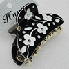 Fashional hair Clip with Acrylic, 72x38mm, Sold by Group