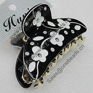 Fashional hair Clip with Acrylic, 72x38mm, Sold by Group