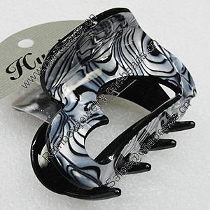 Fashional hair Clip with Acrylic, 67x48mm, Sold by Group