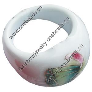 Ceramics Finger Rings, 16mm, Sold by Bag