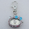 Metal Alloy Fashionable Waist Watch, Cat Head 28x30mm, Sold by PC