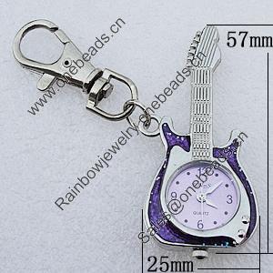 Metal Alloy Fashionable Waist Watch, Guitar 57x25mm, Sold by PC