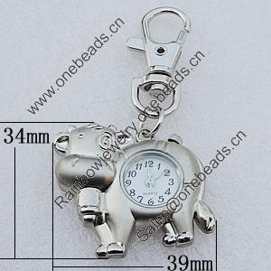 Metal Alloy Fashionable Waist Watch, Animal 34x39mm, Sold by PC