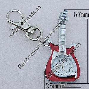 Metal Alloy Fashionable Waist Watch, Guitar 57x25mm, Sold by PC