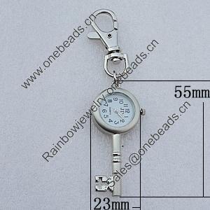 Metal Alloy Fashionable Waist Watch, Key 55x23mm, Sold by PC