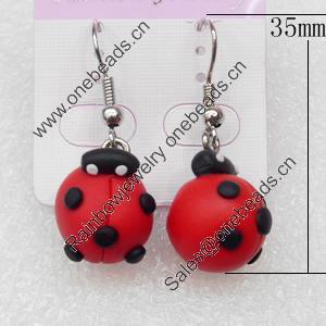 Fimo Earring, 35mm, Sold by Dozen