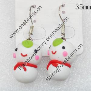 Fimo Earring, 35mm, Sold by Dozen