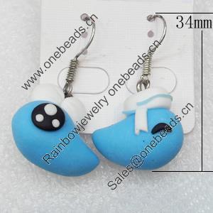 Fimo Earring, 34mm, Sold by Dozen