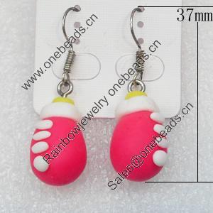 Fimo Earring, 37mm, Sold by Dozen