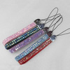 Mobile Decoration, PU Leather, Mix color, Length Approx:5.9-inch, width:10mm, Sold by Group