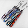 Mobile Decoration, PU Leather, Mix color, Length Approx:5.9-inch, width:10mm, Sold by PC