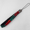 Mobile Decoration, PU Leather, Length Approx:5.9-inch, width:10mm, Sold by PC