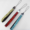 Mobile Decoration, PU Leather, Mix color, Length Approx:5.9-inch, width:10mm, Sold by PC