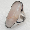 Alloy Gemstone Finger Rings, 18x33mm, Ring:16mm inner diameter, Sold by Box